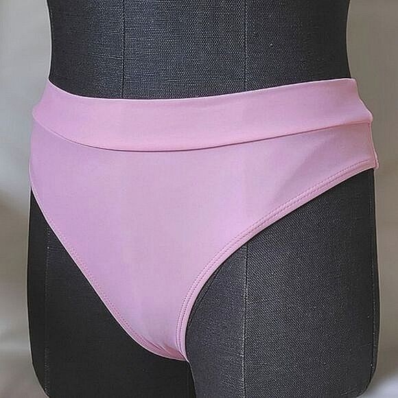 Zaful pastel pink high rise bikini bottoms - Picture 2 of 8